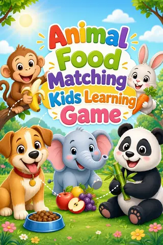 Animal Food Matching Kids Learning Game thumbnail