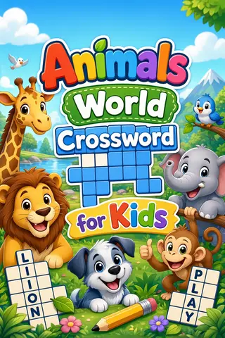 Animals World Crossword for Kids thumbnail