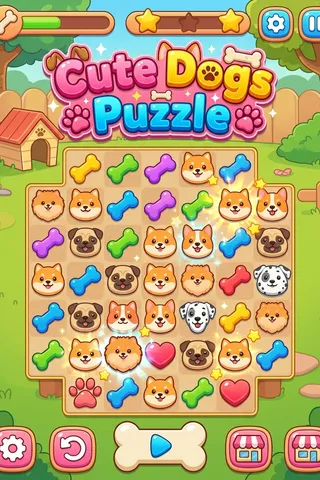 Cute Dogs Puzzle thumbnail