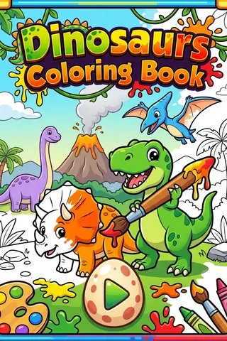 Dinosaurs Coloring Book thumbnail