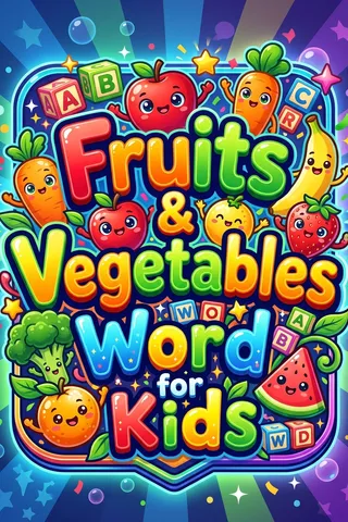 Fruits & Vegetables Word for Kids thumbnail