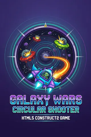 Galaxy Wars Circular Shooter HTML5 Construct2 Game thumbnail