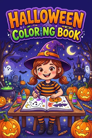 Halloween coloring book thumbnail