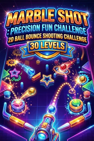 Marble Shot: Precision Fun Challenge 2D Ball Bounce Shooting Challenge 30 Levels thumbnail
