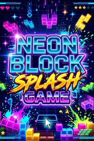 Neon Block Splash Game thumbnail